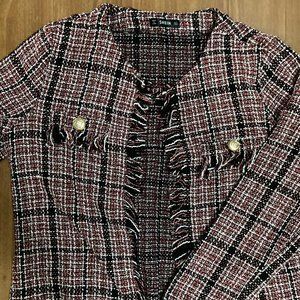 5 for $20!  Tweed Skirt Jacket Coord Set Gold Buttons Vintage Chanel-esque